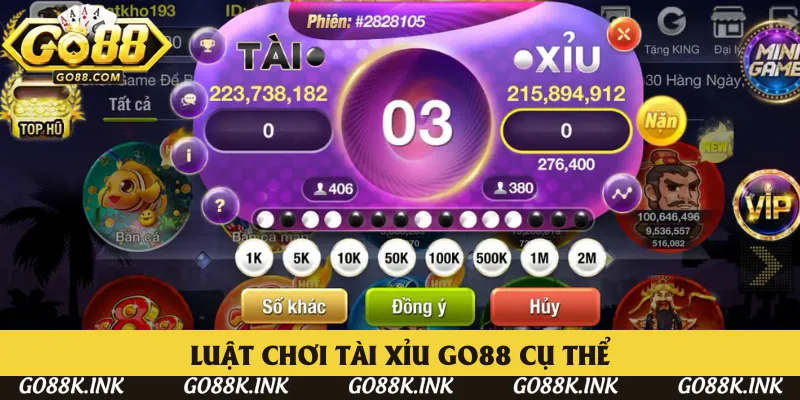 Luật chơi Tài Xỉu Go88 chuẩn xác Luật chơi Tài Xỉu Go88 chuẩn xác